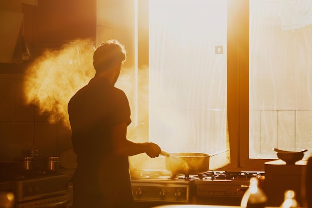 Kuchár pri sporáku